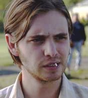 Aaron Stanford with toothpick